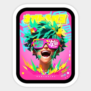 SHONEN HERO 🟩🩷🟩 GREEN VALLEY FROM YUEI HIGH V2 🟩🩷🟩 100% HERO 100% SMILE - ANIME MANGA OTAKU STYLE Sticker